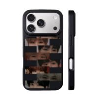 Kpop group idol eye closeup collage iPhone 17 Pro Max Black Case