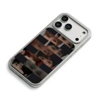 Kpop group idol eye closeup collage iPhone 17 Pro Max Electroplated Silver Case2