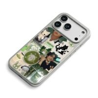 Kpop idol matcha cat retro collage iPhone 17 Pro Max Electroplated Silver Case2