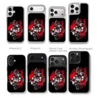 Kratos God of War battle art Chris Brown Phone Case Black Electroplated Silver For Iphone 11 To 17