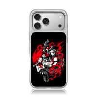 Kratos God of War battle art iPhone 17 Pro Max Electroplated Silver Case1