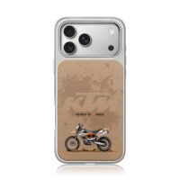 KTM dirt bike Ready To Race mud art iPhone 17 Pro Max Electroplated Silver Case1