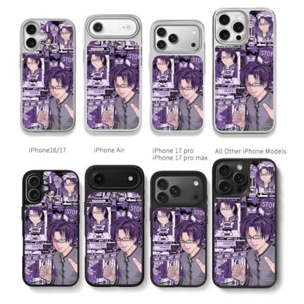 Kuboyasu purple glasses anime print Chris Brown Phone Case Black Electroplated Silver For Iphone 11 To 17