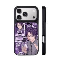 Kuboyasu purple glasses anime print iPhone 17 Pro Max Black Case