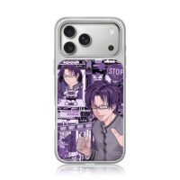 Kuboyasu purple glasses anime print iPhone 17 Pro Max Electroplated Silver Case1