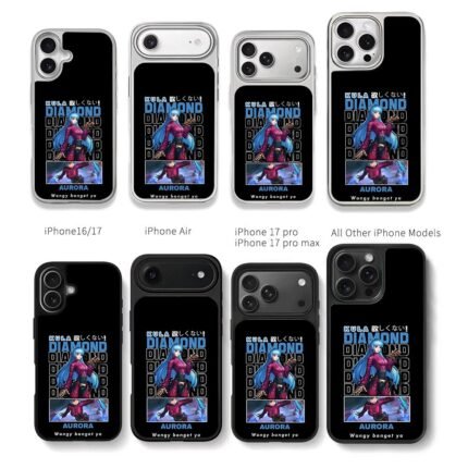Kula Diamond King of Fighters art Chris Brown Phone Case Black Electroplated Silver For Iphone 11 To 17