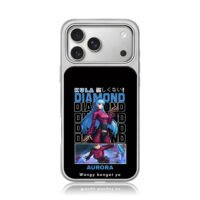 Kula Diamond King of Fighters art iPhone 17 Pro Max Electroplated Silver Case1