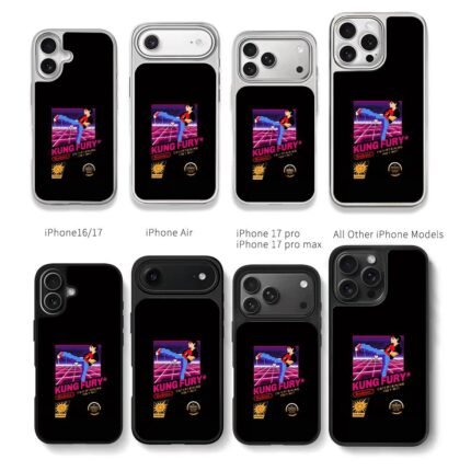 Kung Fury pixel kick on retro grid Chris Brown Phone Case Black Electroplated Silver For Iphone 11 To 17