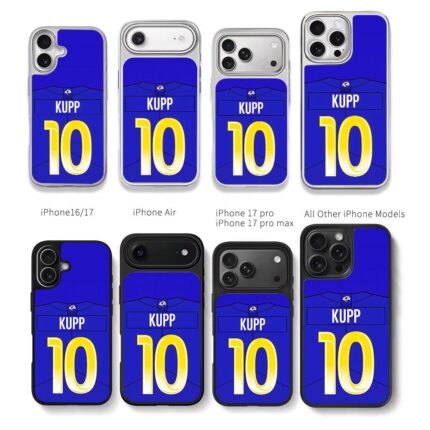 Kupp 10 LA Rams football jersey Chris Brown Phone Case Black Electroplated Silver For Iphone 11 To 17