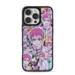 Kusuo Saiki anime sticker collage Phone Case for iPhone 11-17 & Samsung Galaxy S24-S26