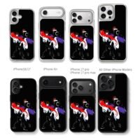 Kyo Kusanagi Iori Yagami KOF art Chris Brown Phone Case Black Electroplated Silver For Iphone 11 To 17
