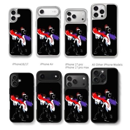 Kyo Kusanagi Iori Yagami KOF art Chris Brown Phone Case Black Electroplated Silver For Iphone 11 To 17