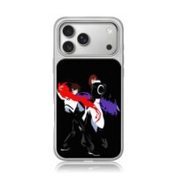 Kyo Kusanagi Iori Yagami KOF art iPhone 17 Pro Max Electroplated Silver Case1
