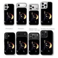 Kyo Kusanagi with fire attack Chris Brown Phone Case Black Electroplated Silver For Iphone 11 To 17