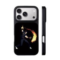 Kyo Kusanagi with fire attack iPhone 17 Pro Max Black Case