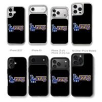 LA Lakers purple yellow blue logo Chris Brown Phone Case Black Electroplated Silver For Iphone 11 To 17