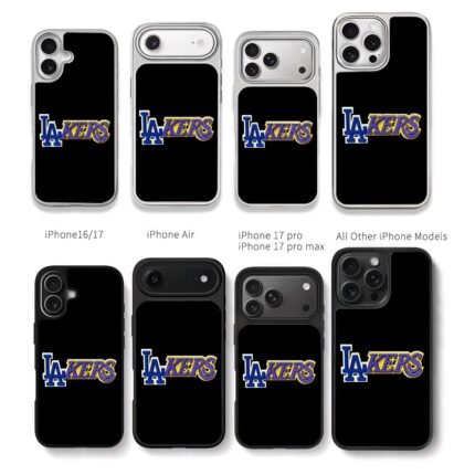 LA Lakers purple yellow blue logo Chris Brown Phone Case Black Electroplated Silver For Iphone 11 To 17