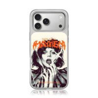 Lady Gaga Mayhem cracked glass art iPhone 17 Pro Max Electroplated Silver Case1