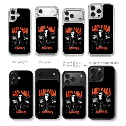 Lady Gaga Mayhem goth portrait Chris Brown Phone Case Black Electroplated Silver For Iphone 11 To 17