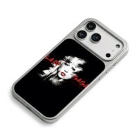 Lady Gaga portrait with red text iPhone 17 Pro Max Electroplated Silver Case2