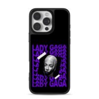 Lady Gaga repeated purple text Phone Case for iPhone 11-17 & Samsung Galaxy S24-S26