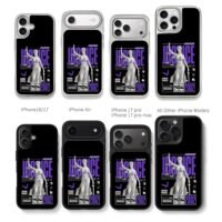 Lady Justice street justice 2002 Chris Brown Phone Case Black Electroplated Silver For Iphone 11 To 17