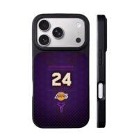 Lakers 24 Kobe Black Mamba design iPhone 17 Pro Max Black Case