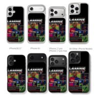 Lamine Yamal Barca football collage Chris Brown Phone Case Black Electroplated Silver For Iphone 11 To 17