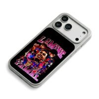 Lamine Yamal Barca football collage iPhone 17 Pro Max Electroplated Silver Case2