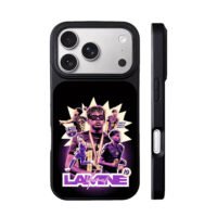 Lamine Yamal FC Barca 19 collage iPhone 17 Pro Max Black Case