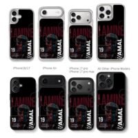 Lamine Yamal number 19 football art Chris Brown Phone Case Black Electroplated Silver For Iphone 11 To 17