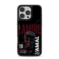 Lamine Yamal number 19 football art iPhone 16 Pro Max Black Case