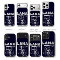 Lana Del Rey art butterflies navy Chris Brown Phone Case Black Electroplated Silver For Iphone 11 To 17