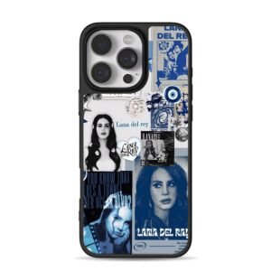 Lana Del Rey blue collage Phone Case for iPhone 11-17 & Samsung Galaxy S24-S26