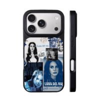 Lana Del Rey blue collage iPhone 17 Pro Max Black Case