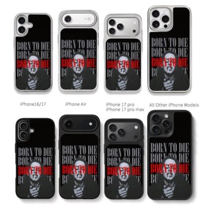 Lana Del Rey Born To Die smoke girl Chris Brown Phone Case Black Electroplated Silver For Iphone 11 To 17