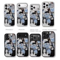 Lana Del Rey Brooklyn Baby collage Chris Brown Phone Case Black Electroplated Silver For Iphone 11 To 17