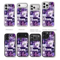 Lana Del Rey purple photo collage Phone Case for iPhone 11-17 & Samsung Galaxy S24-S26 - Image 2