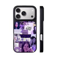 Lana Del Rey purple photo collage iPhone 17 Pro Max Black Case