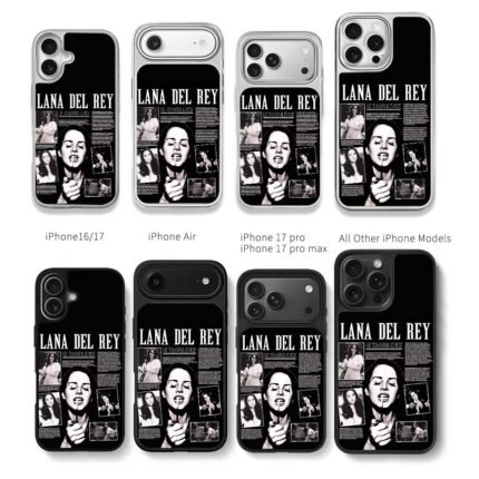 Lana Del Rey Ultraviolence collage Chris Brown Phone Case Black Electroplated Silver For Iphone 11 To 17