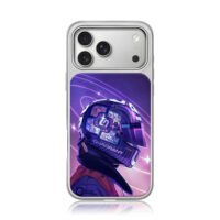 Lando F1 Purple Galaxy Helmet iPhone 17 Pro Max Electroplated Silver Case1