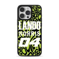 Lando Norris 04 neon black lime pattern Phone Case for iPhone 11-17 & Samsung Galaxy S24-S26
