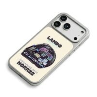 Lando Norris 2023 McLaren SG helmet iPhone 17 Pro Max Electroplated Silver Case2