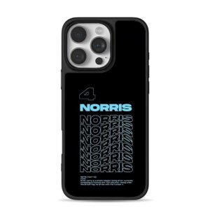 Lando Norris F1 4 repeated text art Phone Case for iPhone 11-17 & Samsung Galaxy S24-S26