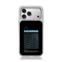 Lando Norris F1 4 repeated text art iPhone 17 Pro Max Electroplated Silver Case1