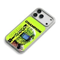 Lando Norris F1 champion racing helmet iPhone 17 Pro Max Electroplated Silver Case2
