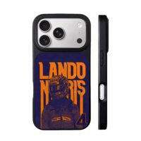 Lando Norris F1 driver helmet 4 art iPhone 17 Pro Max Black Case