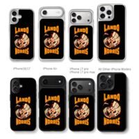 Lando Norris F1 driver with his helmet Chris Brown Phone Case Black Electroplated Silver For Iphone 11 To 17