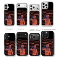 Lando Norris F1 orange racing peace Chris Brown Phone Case Black Electroplated Silver For Iphone 11 To 17