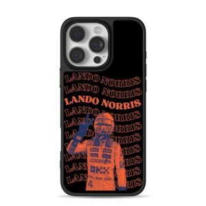 Lando Norris F1 orange racing peace Phone Case for iPhone 11-17 & Samsung Galaxy S24-S26